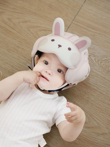 Casco De Seguridad Bebé Protector Cabeza Ajustable Transpira Rosa Pálido Nombre Del Diseño