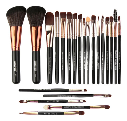 Imagen 4 de 7 de Set 22 Brochas Maquillaje Profesional Cepillos Ojos Maange