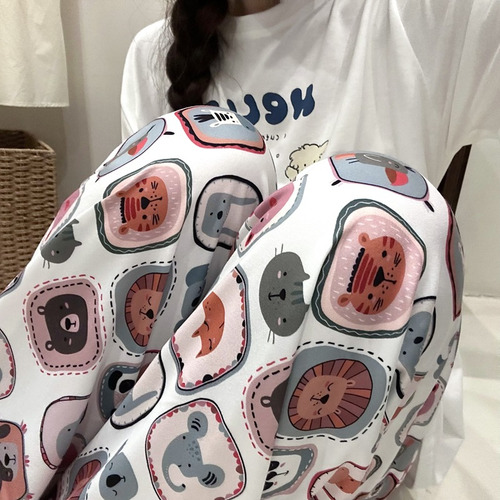 Pantalones De Pijama Casuales De Dibujos Animados Para Mujer