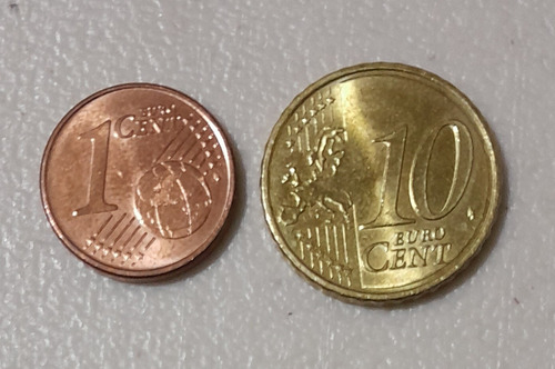 2 Moneda De Centavos De Euros, España, Buen Estado