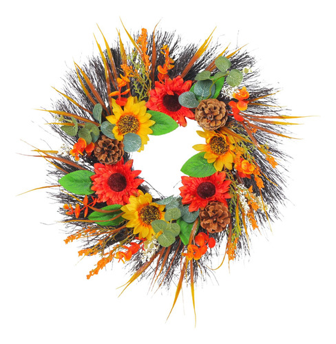 Corona De Flores Artificiales, Corona De Girasol, Corona De