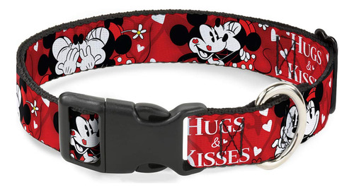 Buckle-down Collar De Clip De Plástico, Mickey & Minnie Hugs