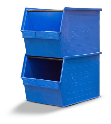 8 Gavetas Plásticas 4a5plz 50/45x30x30cm Storage Compat Azul