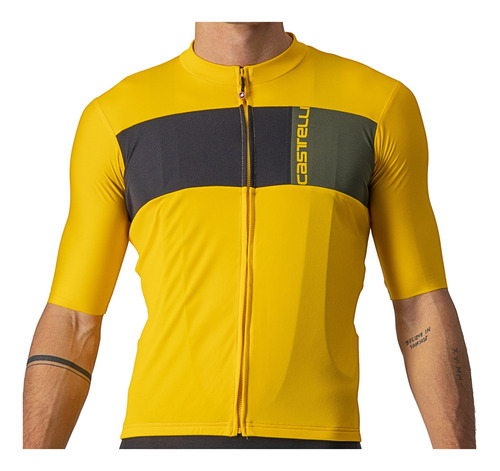 Camisa Ciclismo Castelli Men - Prologo 7 - Light Black -