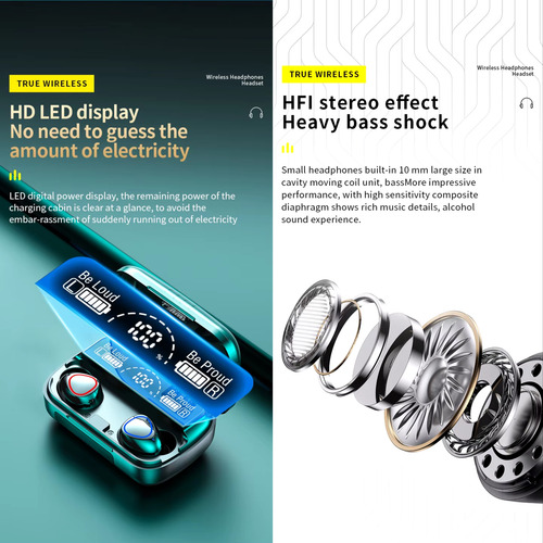 Audífonos In-ear Deportivos Bluetooth 5.1 Con Sonido Estéreo