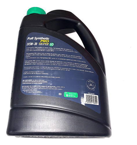Quaker State Garrafa Aceite Full Synthetic Pro 5w30