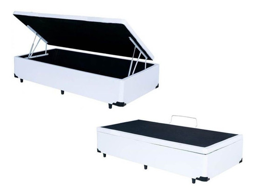 Sommier Blanco Cama Baul Mueble Sommier 1 Plaza 