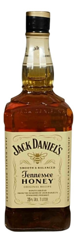 Jack Daniel's Honey 1l + 2 Vasos En Caja De Madera