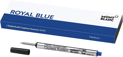 Recambio De Boligrafo Lapicera Montblanc Azul Punta Mediana