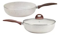 Comprar Kit De Panelas Wok Antiaderente Cerâmica Vanilla Indução 2pç