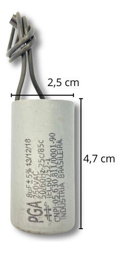 Capacitor 08uf 250v Para Motor De Portão Automático