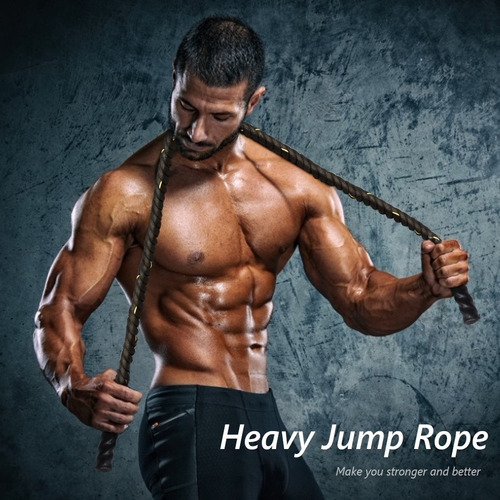 Imagen 10 de 10 de Cuerda Crossfit Pesada Saltar Brincar Battle Rope Peso 1.2kg