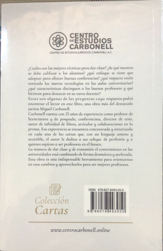 Cartas A Un Profesor De Derecho