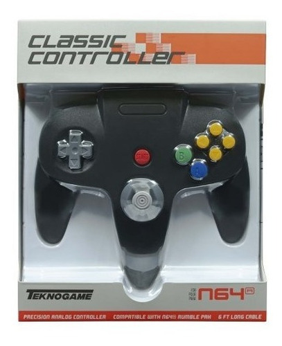 Control Para Nintendo 64 N64 De Paquete Ttx Tech Negro Black