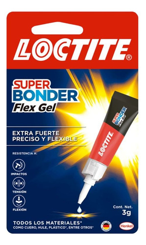 Pega Loctite Super Bonder Flex Gel Original Pega Loka 3g