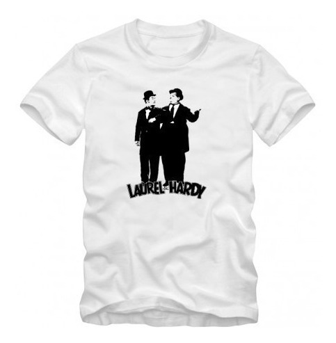 Laurel And Hardy Gordo Magro Camiseta Tradicional T-shirt