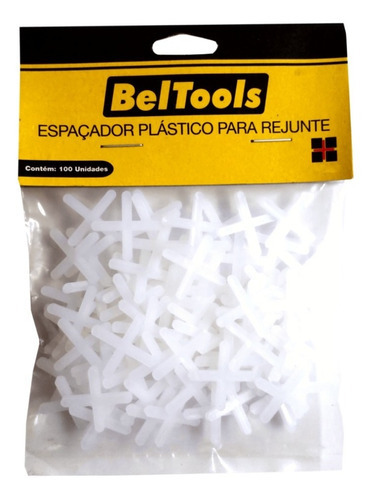 Kit 100 Espaçador Plástico Para Piso Rejunte 4mm Beltools