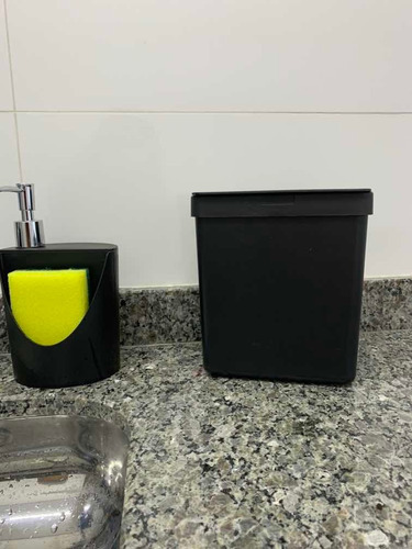 Porta Sabonete Líquido Rj 600ml Preto Coza Coza