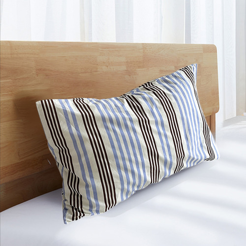Funda De Almohada En U De Algodón A Rayas, Fácil De Adaptar