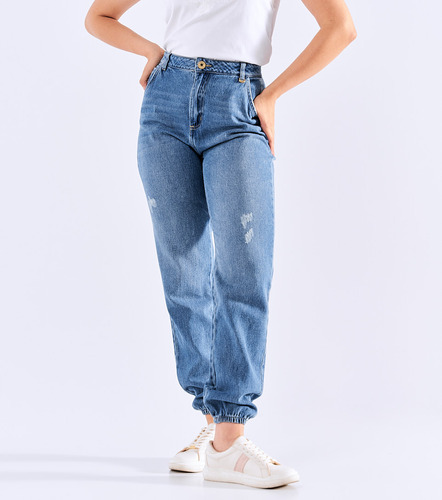 Jean Para Mujer Tipo Jogger Con Proceso Rotos Derek