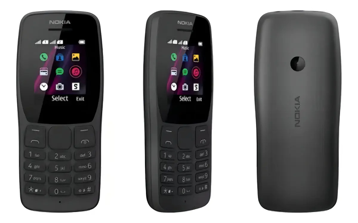 Nokia 110 Dual Sim 64mb Celular Prático E Simples Para Idos Cor Black