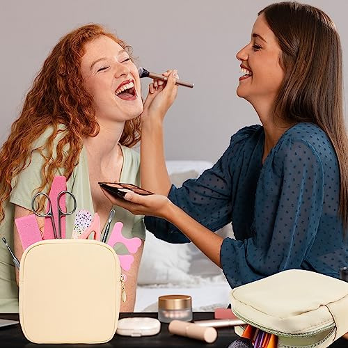Juego De 9 Bolsas De Maquillaje Impermeables Beige