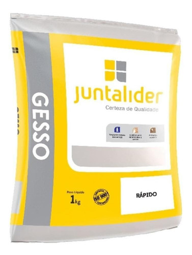 Imagem 1 de 1 de Gesso Rapido Branco 1kg Juntalider