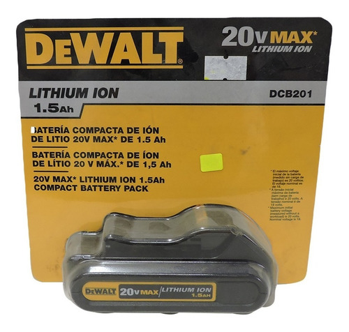 Batería Dewalt De 20 V Max De Ión De Litio 1.5 Amperes