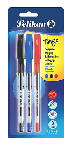 3 Bolígrafos Tango Tinta Semi Gel Pelikan Escritura