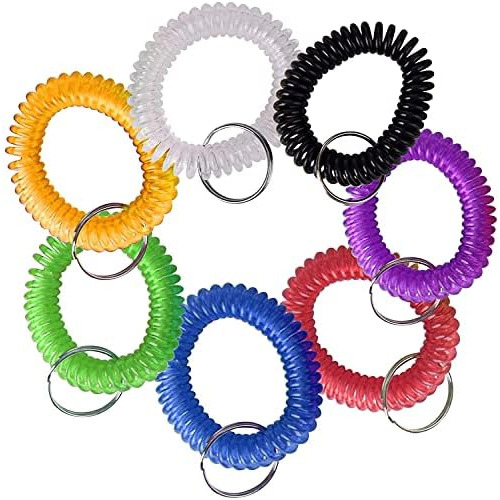 Paquete De 35 Llaveros De Pulsera Elásticos De Plásti...