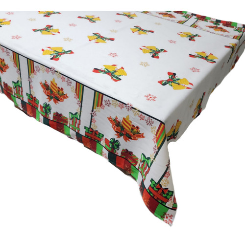 Toalha De Mesa Tecido Toalha Pra Mesa 04 Cadeiras Cor Branca Natal