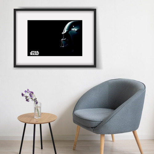 Cuadro Decorativo Star Wars Darth Vader Negro Negro