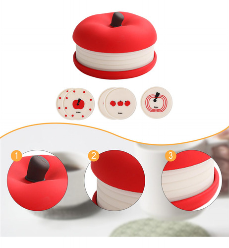 Juego De 5 Posavasos Con Forma De Fruta Para Decoración Del