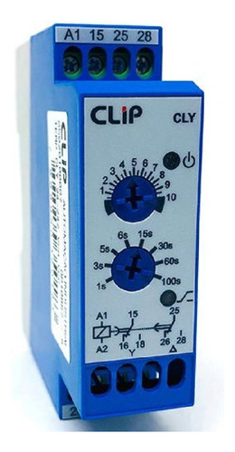Relé Temporizador Cly Cly24-242vca-vcc Clip 24V - 220V