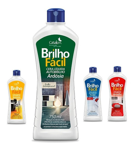 Cera Liquida Limpadora Para Pisos Casa Brilho 750ml - 1 Un.