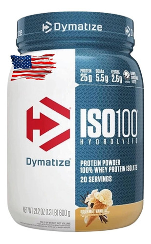 Suplemento Em Pó Dymatize  Whey Iso-100 Proteína Iso-100 Sabor  Baunilha Em Pote De 640ml