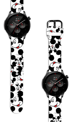 Correa Compatible Con Amazfit Gtr 4 Mickey Mouse Blanco