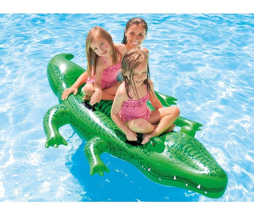 Flotador Cocodrilo Inflable Intex 4 Asas, 203 X 114cm 58562