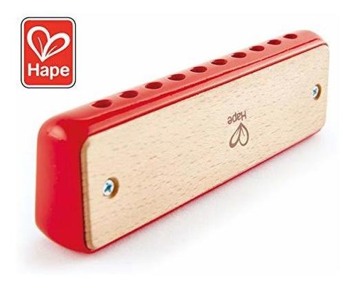 Hape Armonica Translucida Para Niños 10 Orificios, Con Hoja