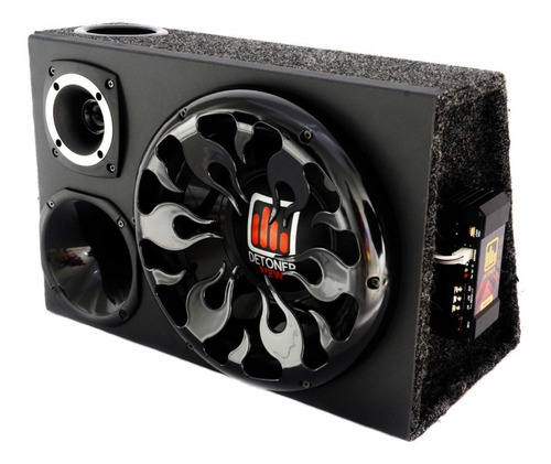 Imagem 4 de 6 de Caixa Trio Som Automotivo Completa Selada + Modulo 500w