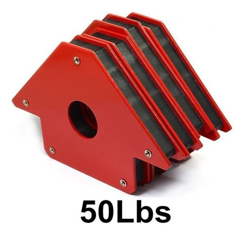Set 4 Escuadras Magnéticas Para Soldar 50 Lbs 110 Mm