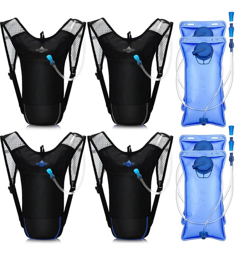 4 Pack Mochila De Hidratación Con Vejiga De Agua De 2l, Pack