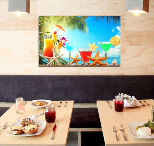 Cuadro 60x90cm Drinks Tragos Bar Playa Restaurante