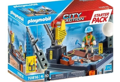 Playmobil La Construccion Con Grua Figura City Action 70816