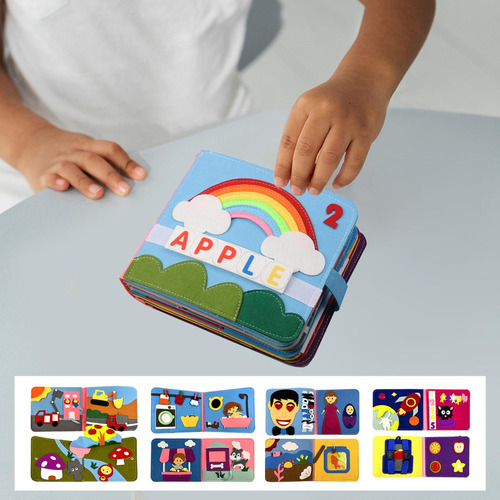 New! Montessori Story Cloth Book Activity Board Juguete