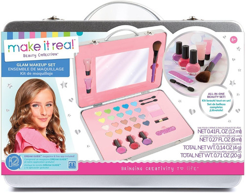 Juego Valija Metalica De Maquillaje Para Niñas