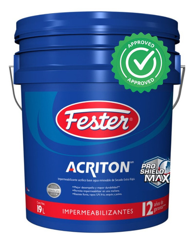 Fester Acriton 12 Años Proshield Max Rojo 19 Seca En 30 Min!