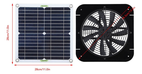 Ventilador Con Panel Solar De 100 W, Ventilador De Escape, I