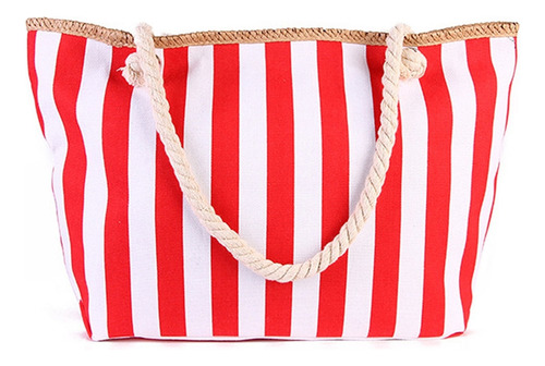 Bolso De Playa Reutilizable Con Cremallera Lisa