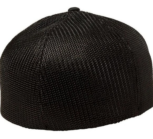 Imagen 2 de 2 de Gorra Muffler Flexfit Negra Amarillo Moto Fox Juri Atv